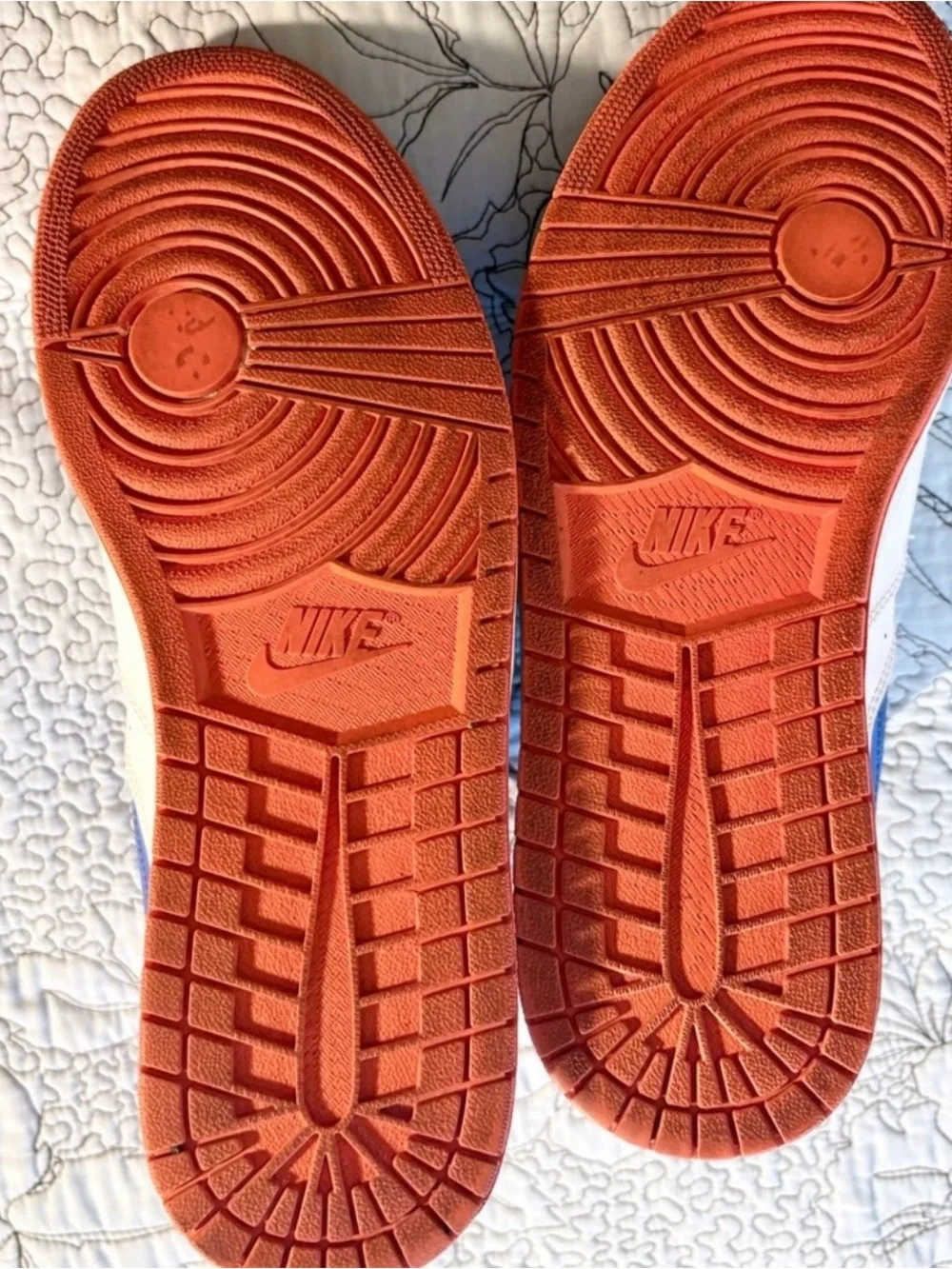 💥Nike Air Jordan 1 Flight 372704-408 Knicks Blue Orange Sz 13💛
